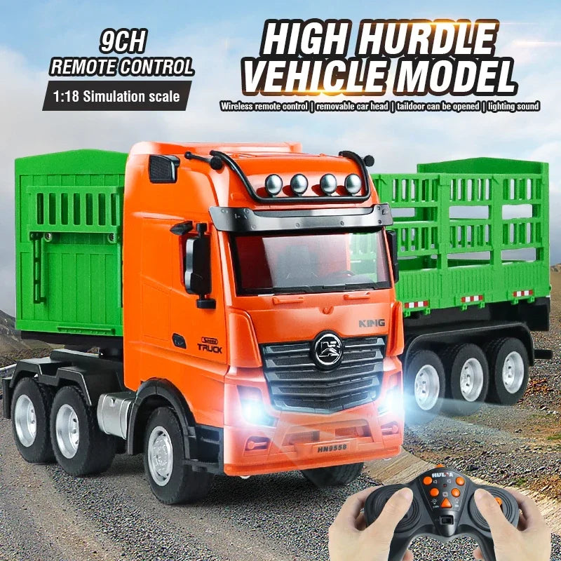 HUINA 1/18 RC მაღალი დაბრკოლებების მქონე გადამზიდავი სატვირთო მანქანა