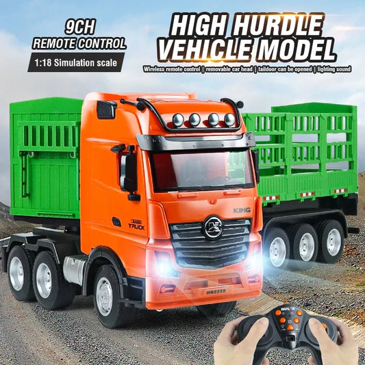 HUINA 1/18 RC მაღალი დაბრკოლებების მქონე გადამზიდავი სატვირთო მანქანა